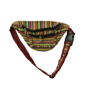 Ganesha Handicrafts Multicolored Knitted Ethnic Design Waist Bag, Bag, Waist Bag, Waist Design Bag, Knitted Design Bag, Ethnic Design Bag, Multicolured bag, Adjustable bag