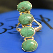 Ganesha Handicrafts, Multi stone Turquoise ring, Turquoise ring for Women, Multi Turquoise ring, stone ring, Turquoise Stone ring, Womens Trending Ring, Modern Ring.