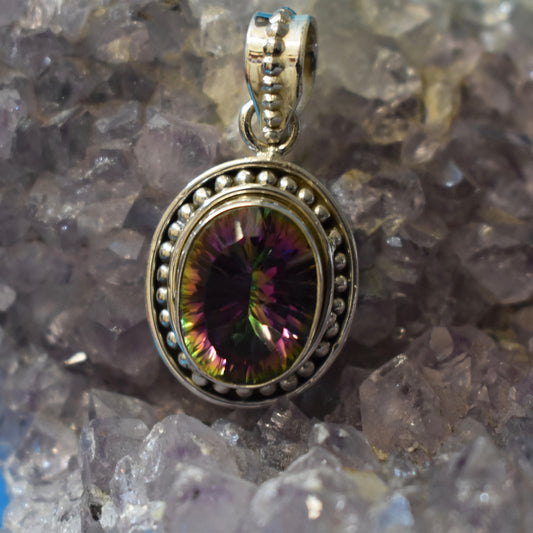 Ganesha Handicrafts Mystic Topaz Pendant (925), Pendant, Topaz Pendant, Mystic Pendant, Brown Pendant, Stone Pendant, Dollar, Pendant (925), Golden Pendant