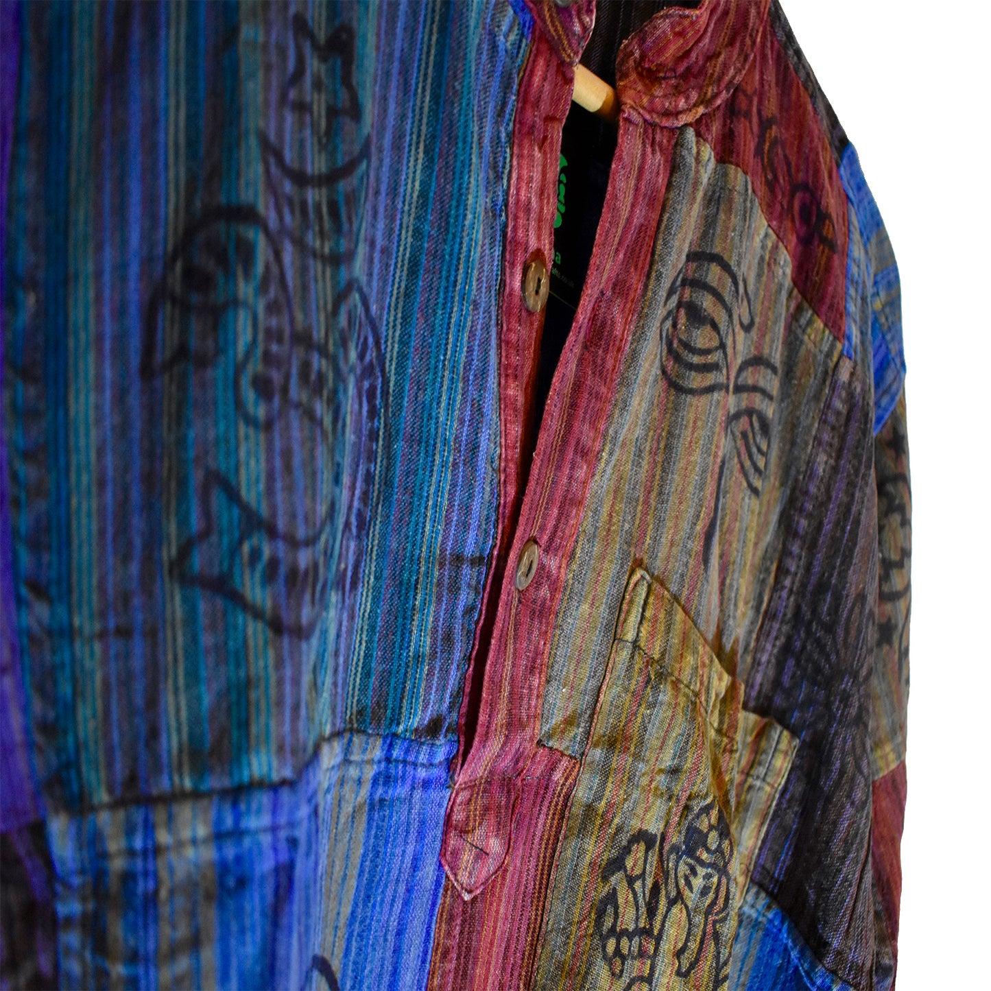 Ganesha Handicrafts, Nepalese Patchwork Long Sleeve, Long Sleeve, Men's and Women's  Long Sleeve, Nepalese Long Sleeve, Nepalese Patchwork Sleeve, Fashion for Men's and Women's  Sleeve. trending Sleeves. Blue Colour Long Sleeve.
