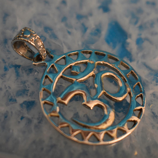 Ganesha Handicrafts, Sterling Silver Om Pendant (925), Sterling Silver Om Pendant, Om Silver Pendant, 925-Silver OM Pendant, Traditional Pendant, Trending Pendant.