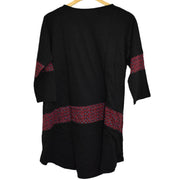 Ganesha Handicrafts Patchwork Nepalese Tunic-top, Top, Tunic Top, Nepalese Top, Patchwork Top, Nepalese Red and Black Top