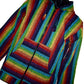 Ganesha Handicrafts Rainbow Fleeced Coat, Coat, Zip poncho, Fleeced Zip poncho, Rainbow Poncho, Multicolour Poncho