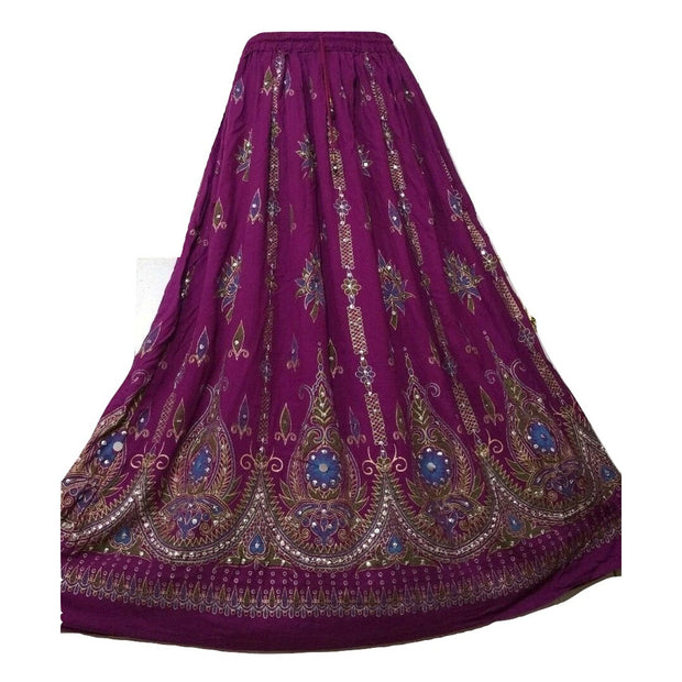 Ganesha Handicrafts, Sequin Skirt Long, Women Fashion Skirt, Women Long Skirt,  Rose Colour Sequin Skirt , Long Sequin Skirt.