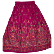 Ganesha Handicrafts Sequin Skirt Long Aztec Pattern, Aztec Pattern, Long Pattern Skirt, Skirt, Sequin Skirt, Pink Skirt, Sequin Aztec Pattern Skirt