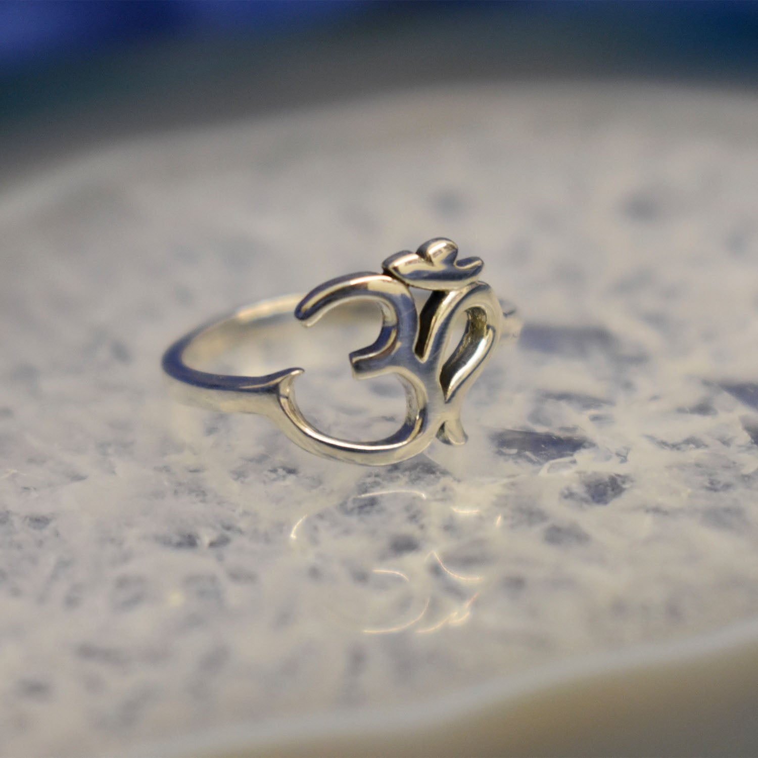 Ganesha Handicrafts Silver Om Ring, Ring, Om Ring, Silver Ring, Symbol Ring, New Model Ring