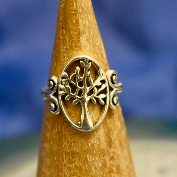 Ganesha Handicrafts Silver Tree of Life Ring, Ring, Silver Ring, Tree Ring, Tree of Line, Fashion Ring