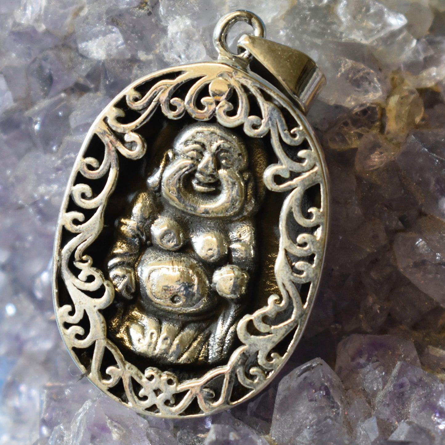 Ganesha Handicrafts, Sterling Silver Buddha Pendant (925), Sterling Silver Buddha Pendant, 925 Silver Pendant, Bisexual  Used Pendant, Modern Pendant, New Now Trending Pendant.