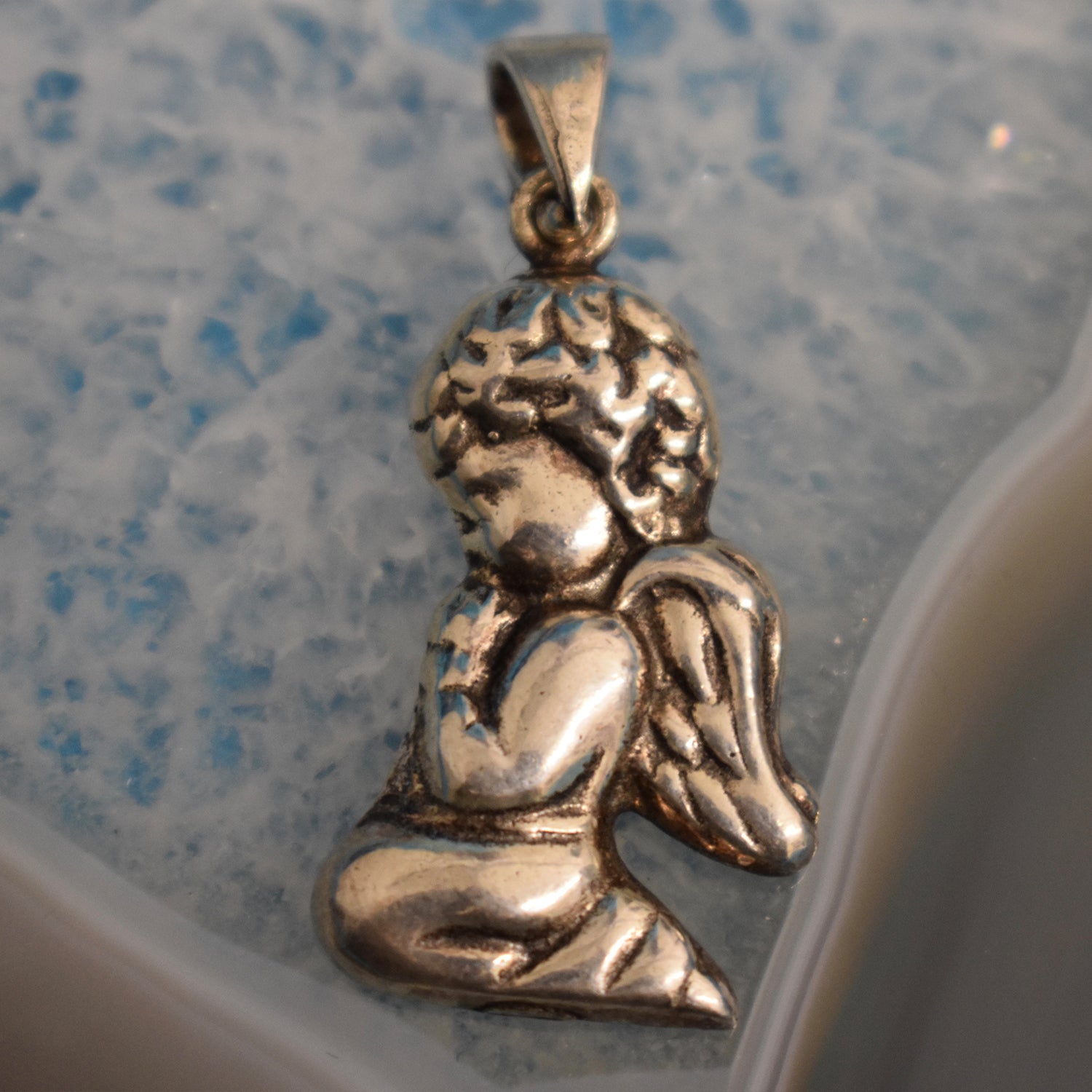 Ganesha Handicrafts, Sterling Silver Cherub Pendant (925), Silver Cherub Pendant, Women's Trending Pendant, Women's Modern Pendant.