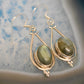 Ganesha Handicrafts, Sterling Silver Drop Earrings, Women's Stylish Earrings, 925-Sterling silver Earrings, Drop Earrings, Silver Earrings, Women's trending Earrings, light green Colour Earrings.