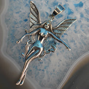 Ganesha Handicrafts, Sterling Silver Fairy Pendant (925), Silver Fairy Pendant, 925-Silver Fairy Pendant, Women's Trending Pendant, Women's Modern Pendant, Womens Pendant Models. 