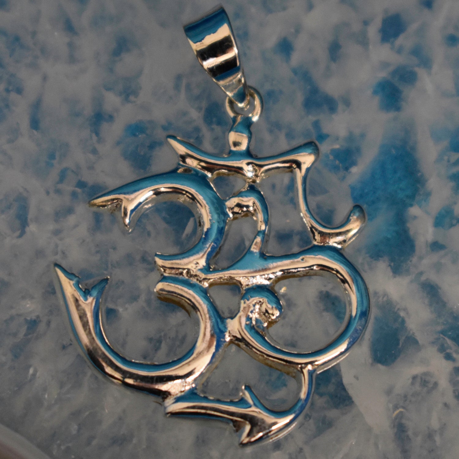 Ganesha Handicrafts, Sterling Silver Om Pendant (925), Sterling Silver Om Pendant, Om Silver Pendant, 925-Silver OM Pendant, Traditional Pendant, Trending Pendant.