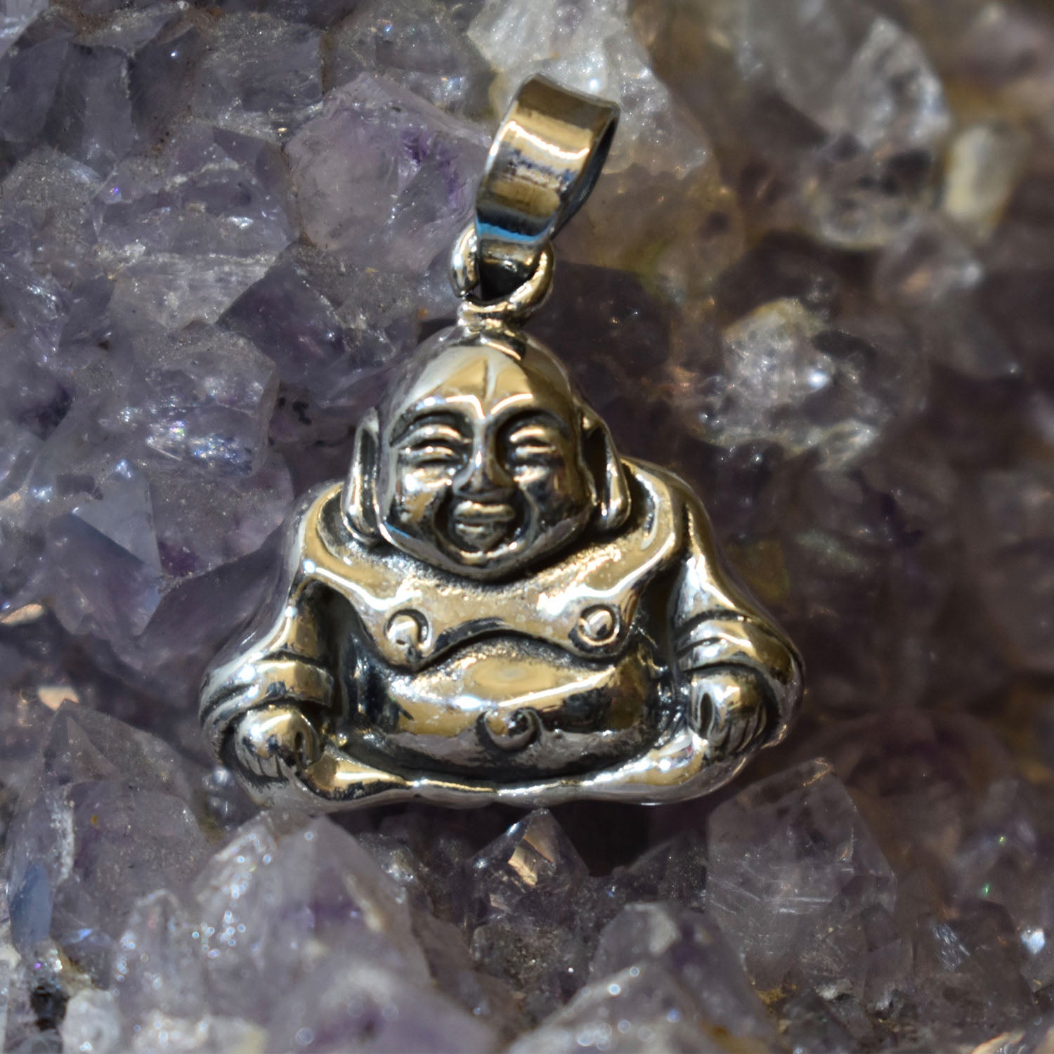 Ganesha Handicrafts Sterling Silver Sitting Buddha, Buddha, Sitting Buddha, Sterling Buddha, Buddha Dollar