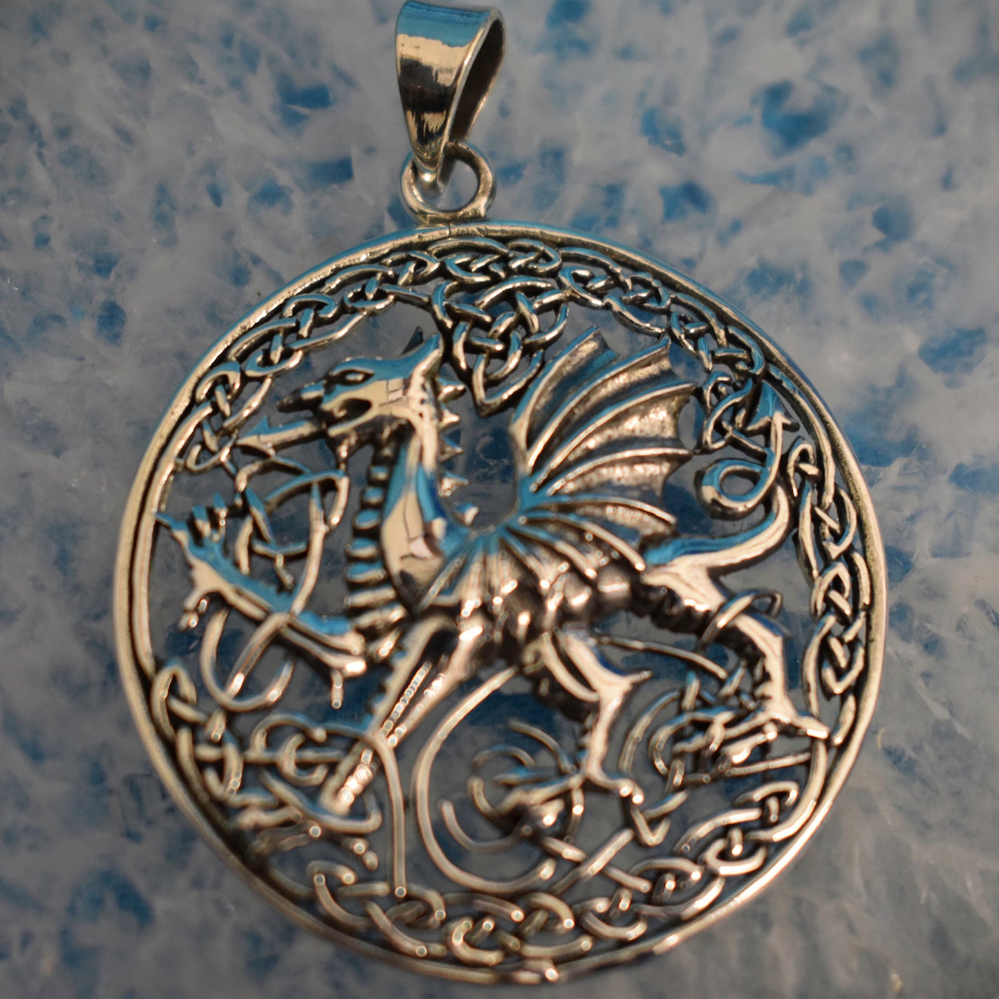 Ganesha Handicrafts, Sterling Silver Welsh Dragon Pendant (925), Silver  Dragon Pendant, 925-Silver Pendant, New Trending Pendant, NO.1 Model Pendant. 