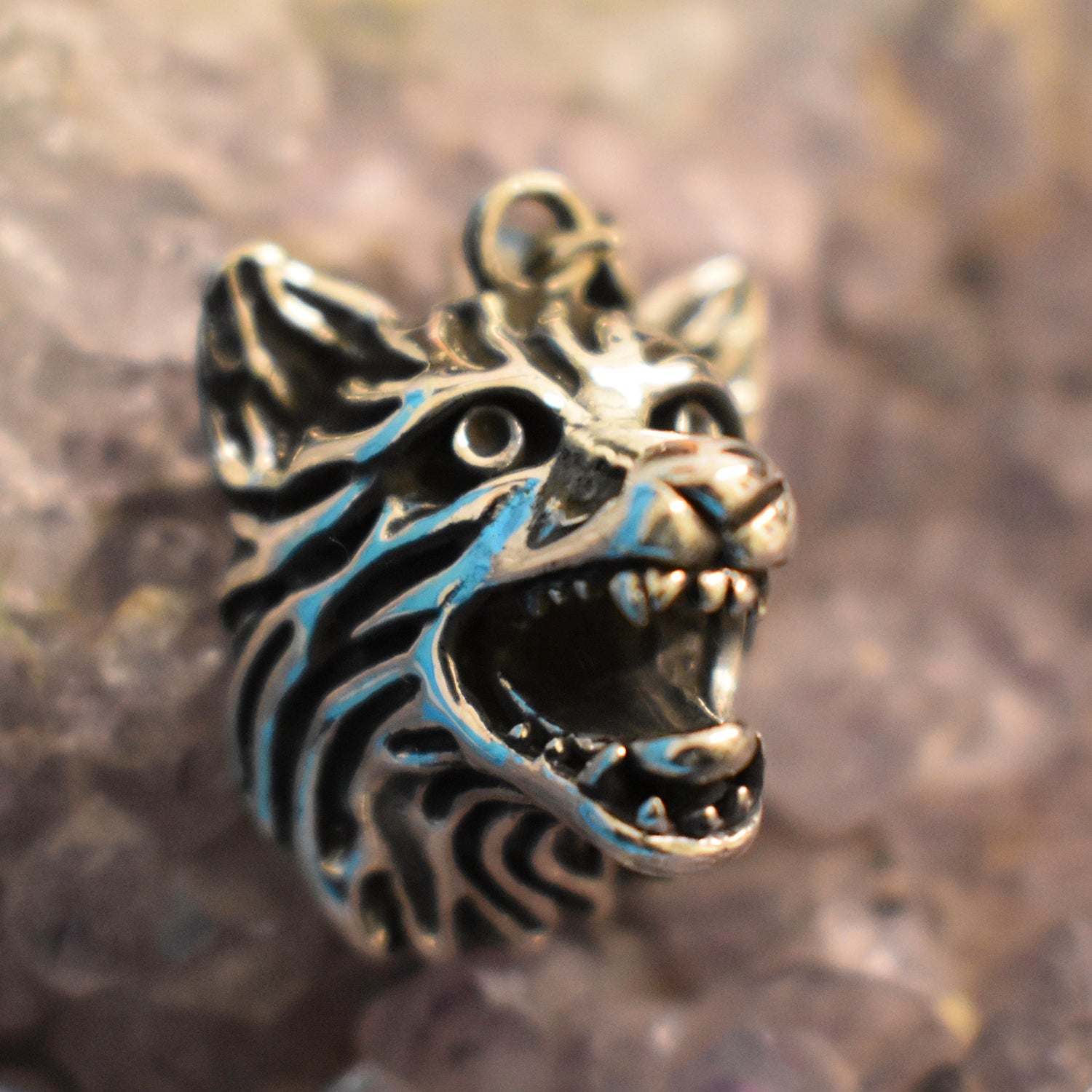 Ganesha Handicrafts, Sterling Silver Wolf Pendant (925), Sterling Silver Wolf Pendant, Silver Wolf Pendant, 925-Sterling Silver Pendant, Women's Trending Pendant, Modern Pendant, Women's Model Pendant.  