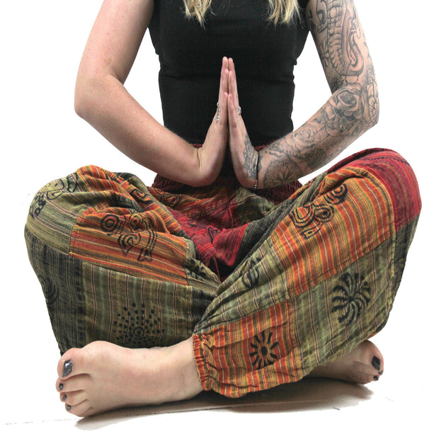 Ganesha Handicrafts, Stonewashed Harem Trousers Cotton, Stonewashed Trousers , Stonewashed Harem Cotton Trousers , Women's Cotton Trousers , Trending Stone Cotton Trousers. Red colour Stone Trousers. 