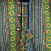 Ganesha handicrafts Thick Fleece Lined Green Patchwork Coat, Coat, Patchwork Coat, Lined Coat, Fleece Coat, Thick Coat, Patchwork Coat