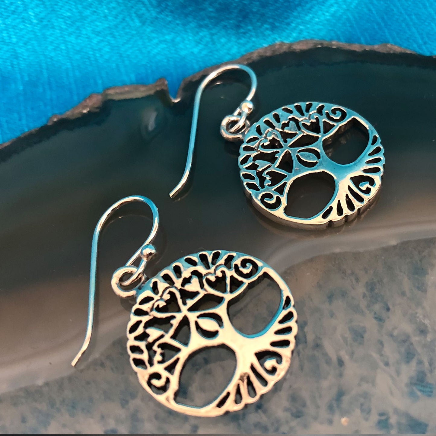 Ganesha Handicrafts, Tree of Life Earrings (925) Sterling Silver, Tree of Life Earrings, 925-Sterling Silver  Earrings, Silver Life Tree pendant, Womens New Trending pendant, New Model Pendant, Womens Fashion Pendant. 