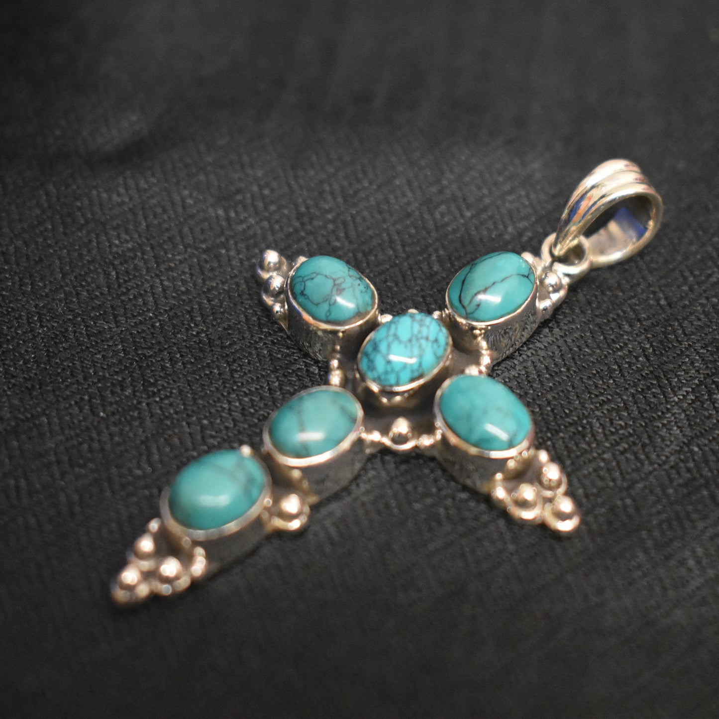 Ganesha Handicrafts, Turquoise Cross Pendant, Womens Turquoise Pendant, Womens Trending Pendant, New Model Womens Pendant, Modern Pendant for Women's Collection, Women's Stylish Pendant. 