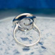 Ganesha Handicrafts, White cultured Opal Swirl (925) Sterling Silver, White cultured Opal Swirl Ring, 925-Sterling Silver Ring, Women's Trending Ring, new Model Women's Ring, Womens Modern Ring.  