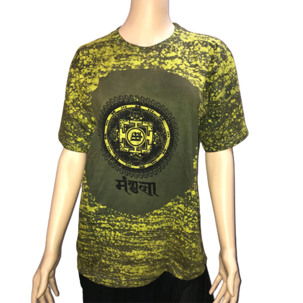 Ganesha Handicrafts Womens Green Printed T-Shirt, T shirt, Printed T shirt, Green T shirt, Green Printed T Shirt, Womens T Shirt, Womens printed T Shirt