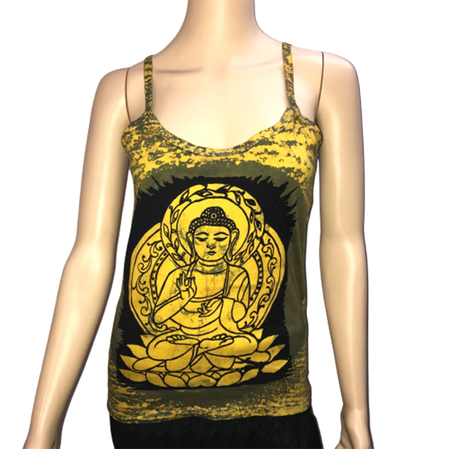 Ganesha Handicrafts Womens Printed Solid Colour Vest Top, Vest Top, Top, Colour Vest Top, Colour Top, Solid Colour Vest, Solid Colour Top, Printed Top, Womens Top, Womens Printed Vest Top