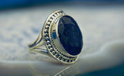 Dotted Sapphire Ring (925) Sterling Silver